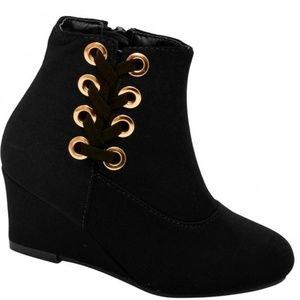 Girl Stylish Ankle Wedge Heel Boot